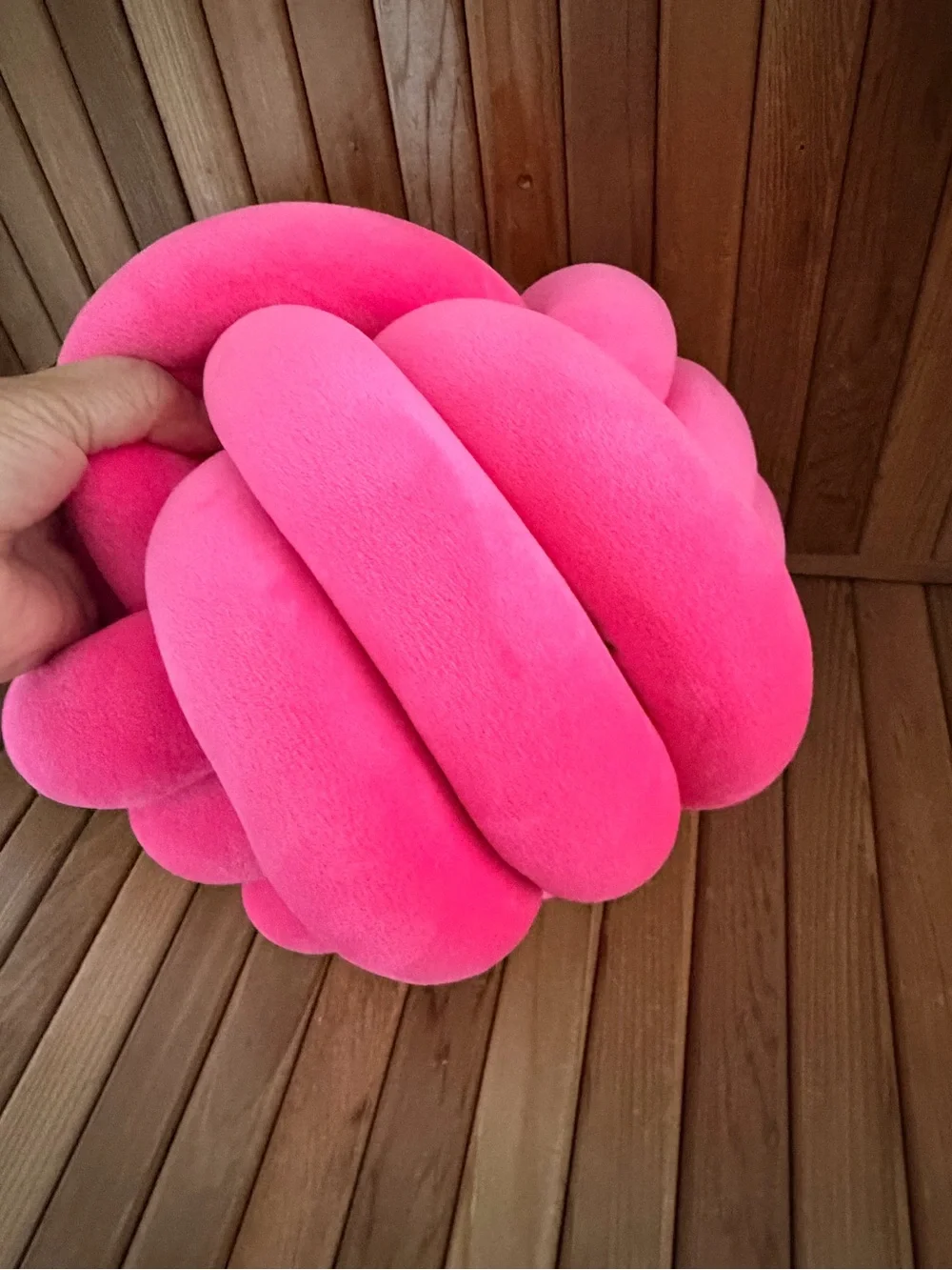Sculptural Hot Pink Knot, Throw Pillow, Y2K Barbie Decor